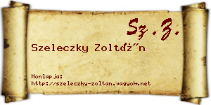 Szeleczky Zoltán névjegykártya