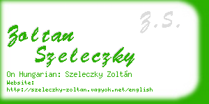 zoltan szeleczky business card